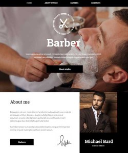 Sitebuilder Barber voorbeeld